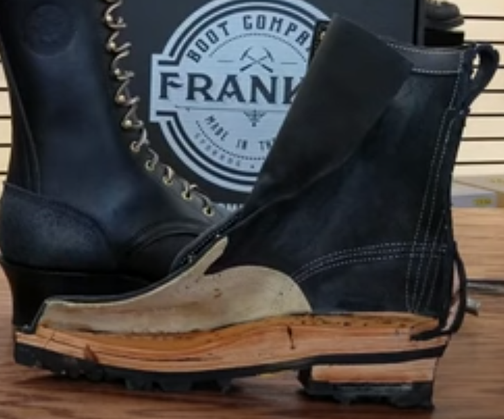 High heel construction work boots on sale
