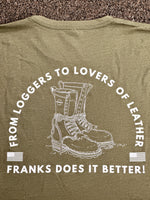 Load image into Gallery viewer, Frank&#39;s &quot;Boot Sketch&quot; Short Sleeve Tee (Olive)
