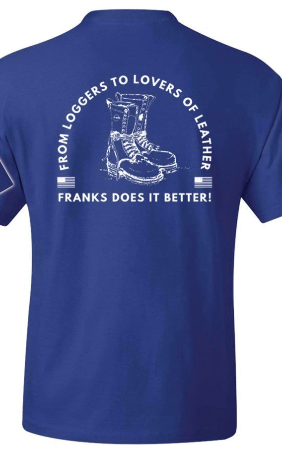 Frank's "Boot Sketch" Short Sleeve Tee (Royal Blue)